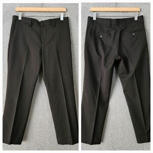 Boys Black Dress Pants Size M 10-12 Husky 30 x 24 Tailored Perry Ellis Formal